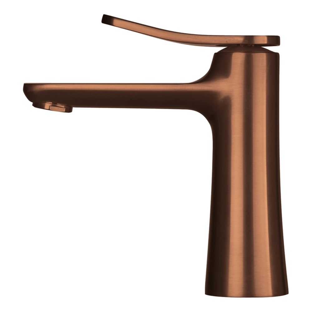 Flo Basin Mixer in Brushed Amber Bronze