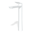 Flo High Basin Mixer in White Matt