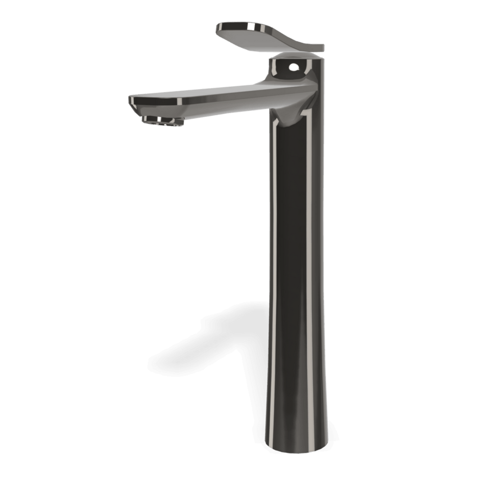 Flo High Basin Mixer in Black Chrome