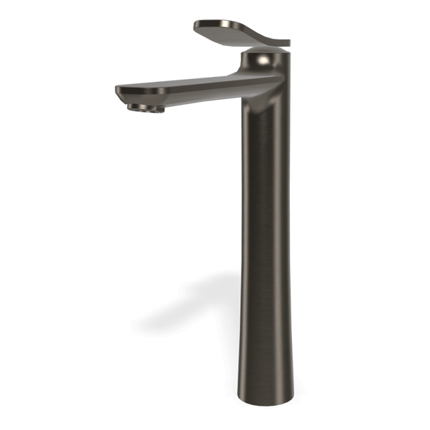 Flo High Basin Mixer in Brushed Black Chrome