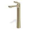 Flo High Basin Mixer in Brushed Champagne