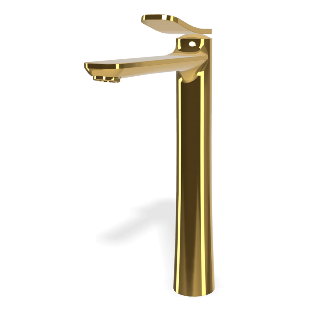 Flo High Basin Mixer in Gold