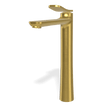 Flo High Basin Mixer in Brushed Gold