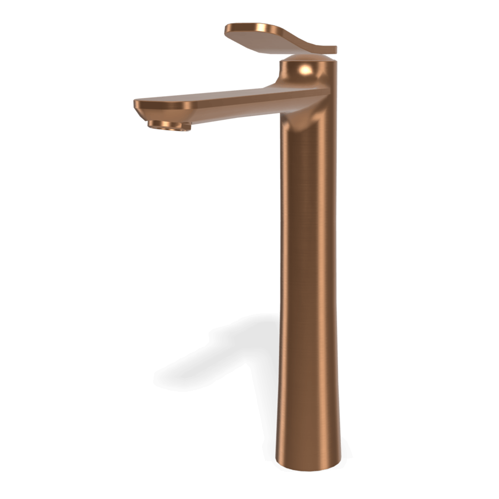 Flo High Basin Mixer in Brushed Amber Bronze