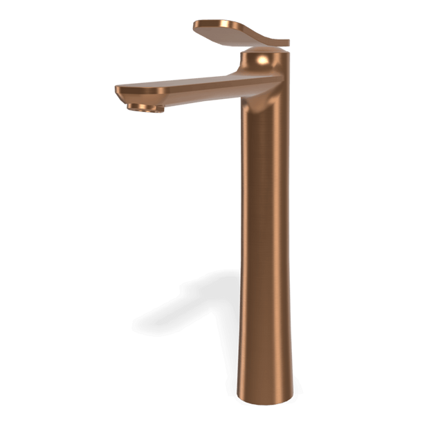 Flo High Basin Mixer in Brushed Amber Bronze
