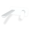 Flo Wall basin set 200mm with plate in White Matt