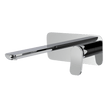 Flo Wall basin set 200mm with plate in Brushed Bronze Moka