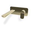 Flo Wall basin set 200mm with plate in Champagne