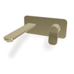 Flo Wall basin set 200mm with plate in Brushed Champagne