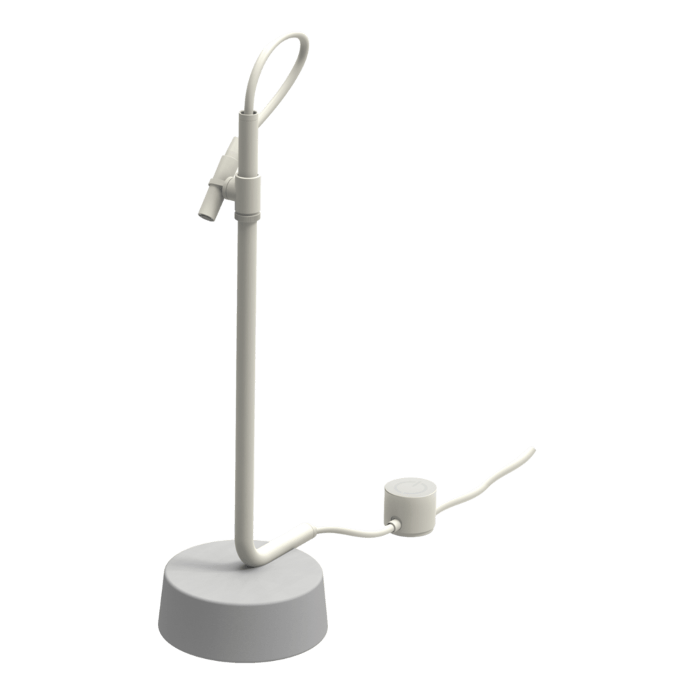 Outdoor Ingiro 316 Freestanding Adjustable Shower in Glossy Ivory White