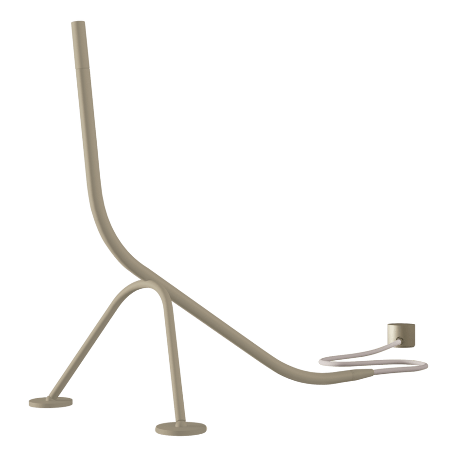 Outdoor Stecco Freestanding Shower with Push in Sand Grey
