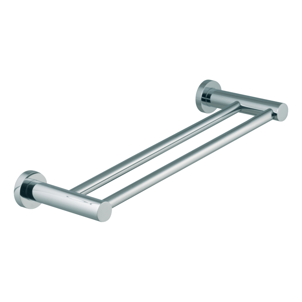 Rotola 40cm Double Towel Rail in Chrome