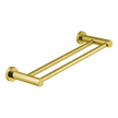 Rotola 40cm Double Towel Rail in Gold