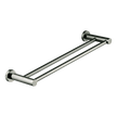 Rotola 60cm Double Towel Rail in Black Chrome