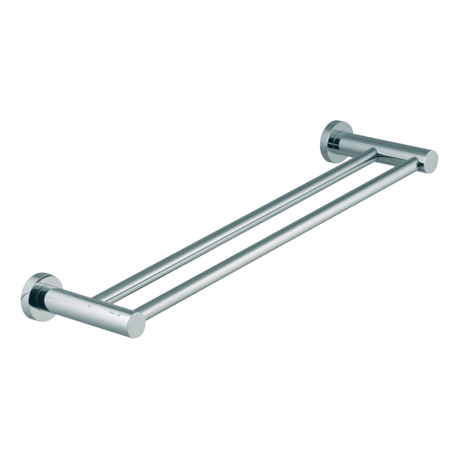 Rotola 60cm Double Towel Rail in Chrome