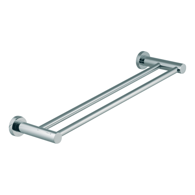 Rotola 60cm Double Towel Rail in Chrome
