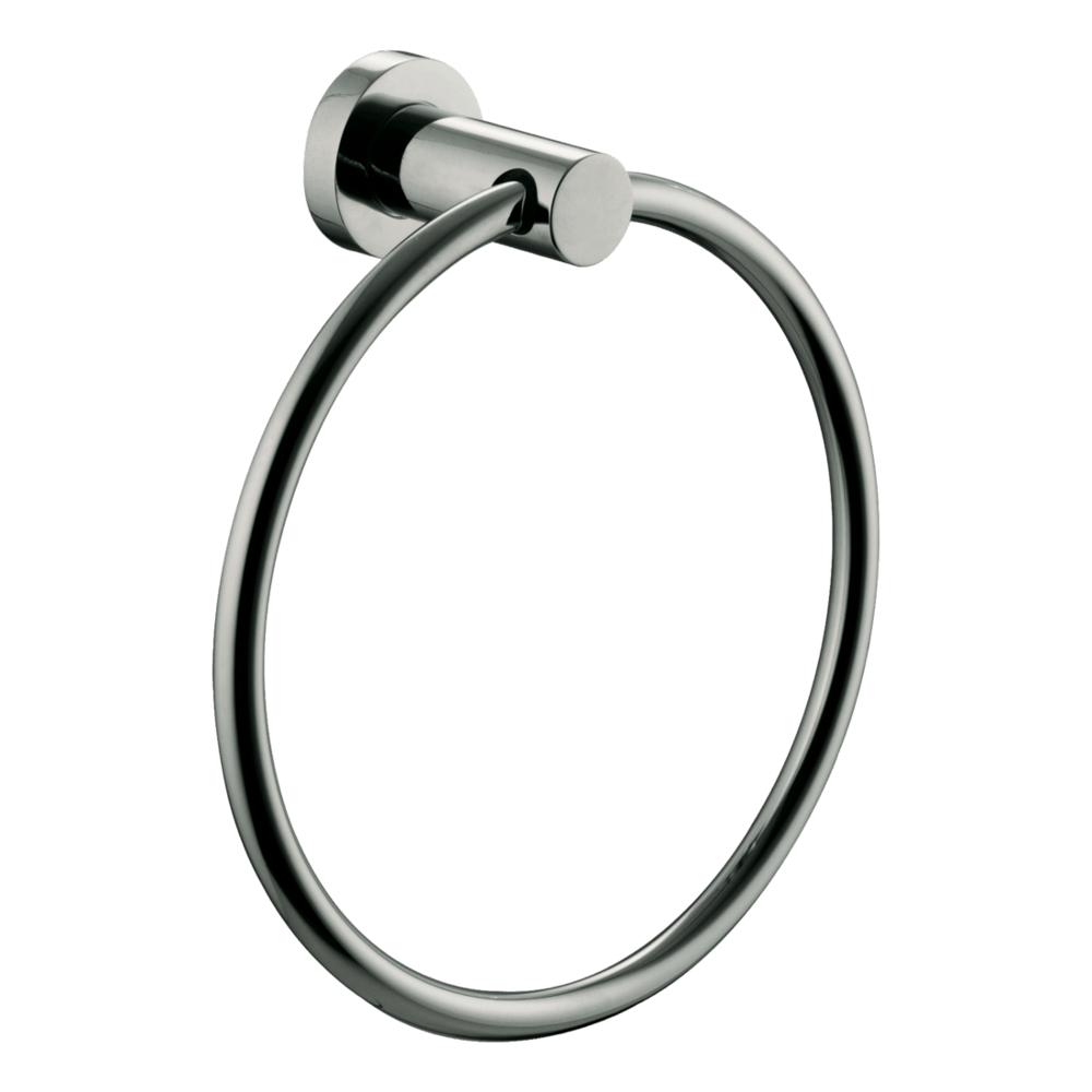 Rotola Towel Ring in Black Chrome
