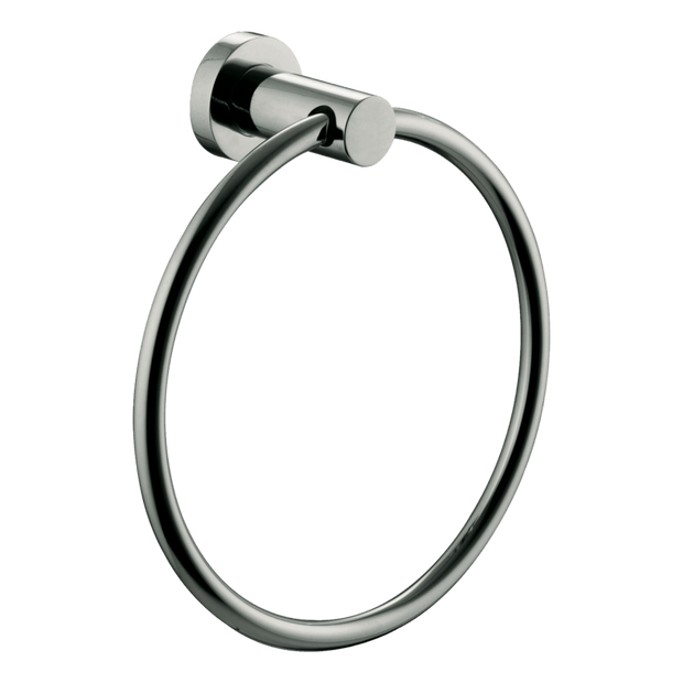 Rotola Towel Ring in Black Chrome