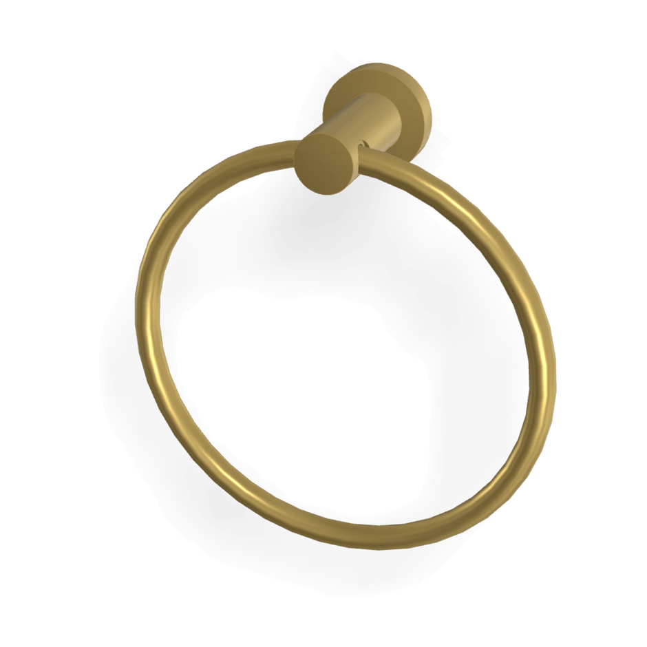 Rotola Towel Ring in Brushed Gold