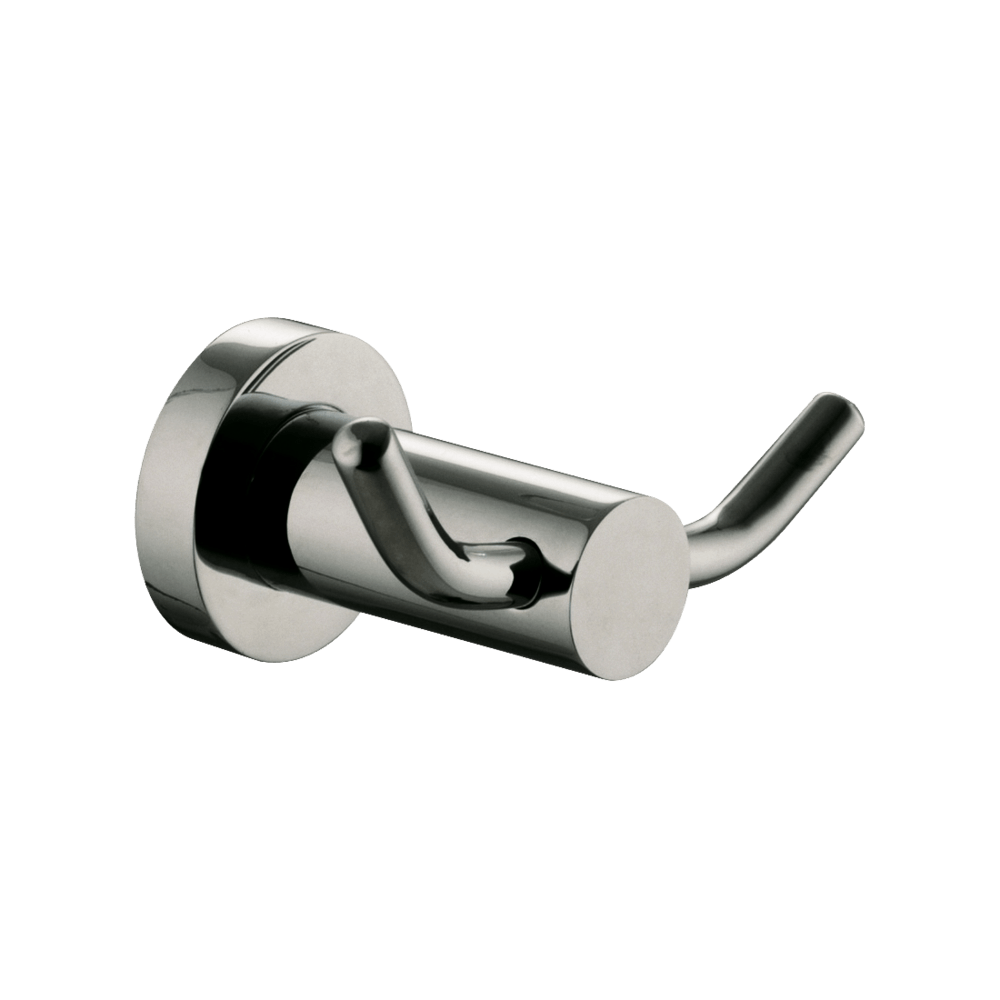 Rotola Double Robe Hook in Black Chrome