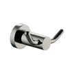 Rotola Double Robe Hook in Black Chrome