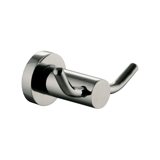 Rotola Double Robe Hook in Black Chrome