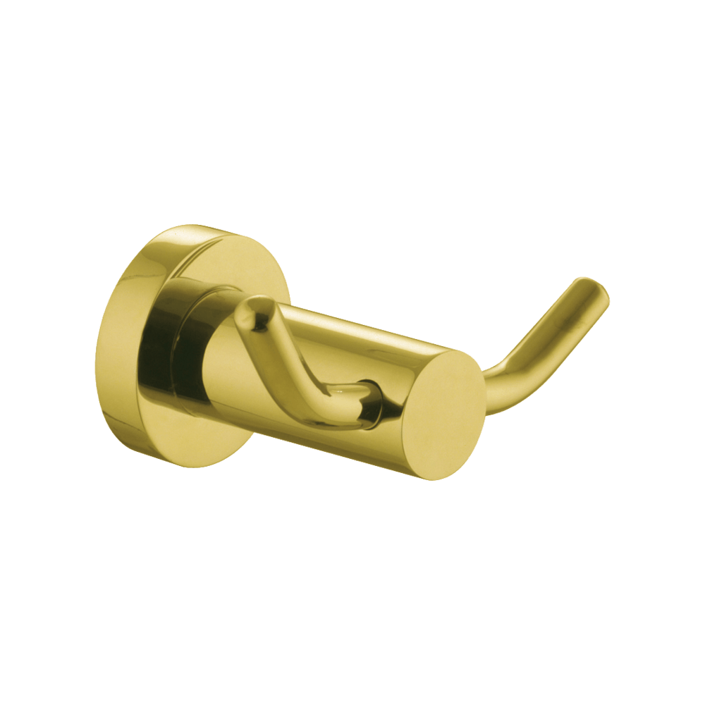 Rotola Double Robe Hook in Gold