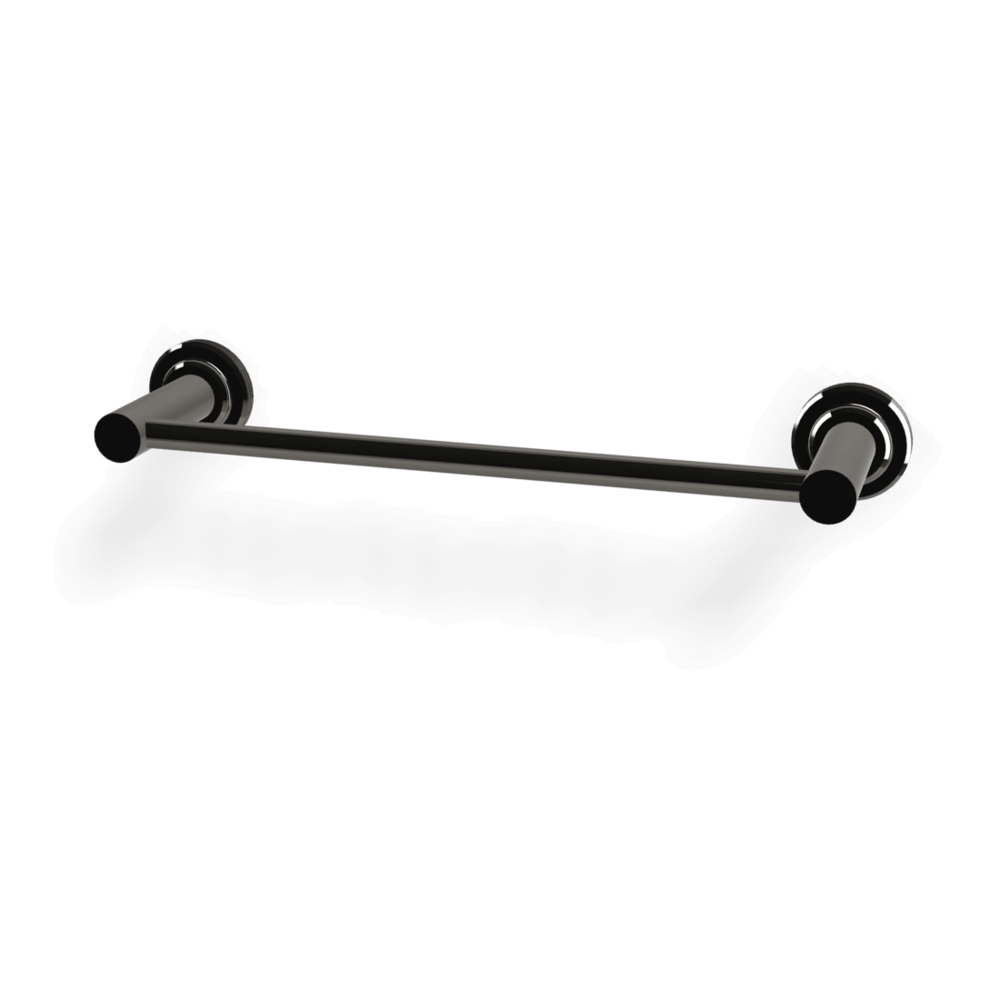Park Lane 300mm Single Towel Rail in Black Chrome