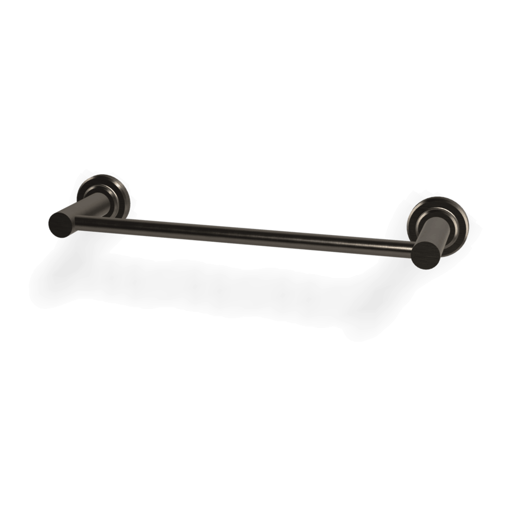Park Lane 300mm Single Towel Rail in Brushed Black Chrome