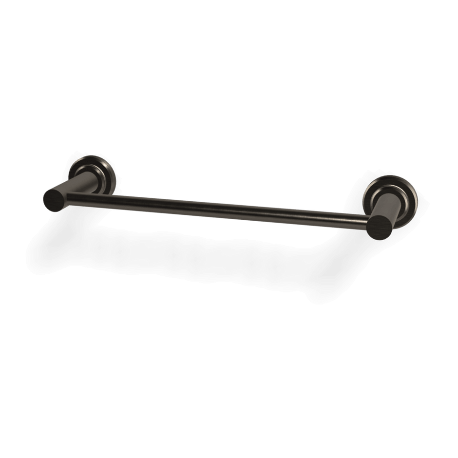 Park Lane 300mm Single Towel Rail in Brushed Black Chrome