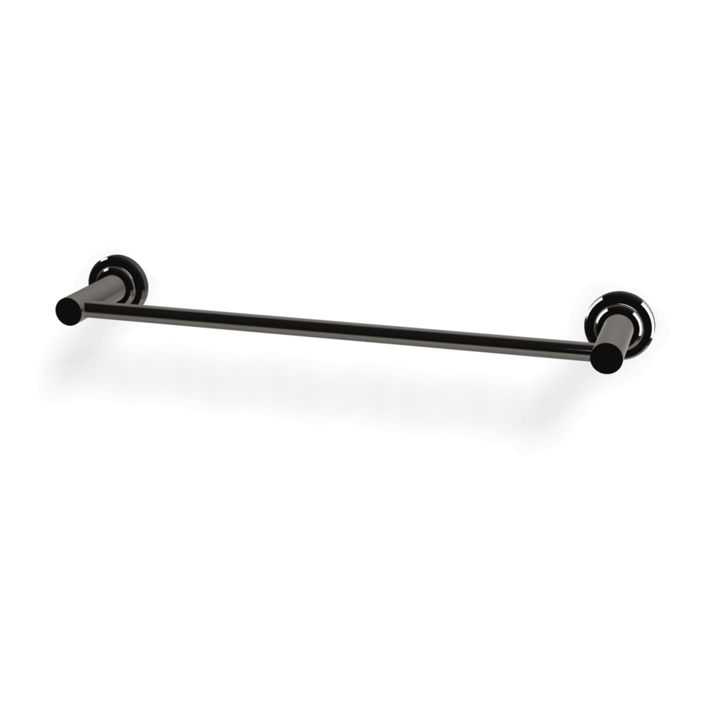 Park Lane 400mm Single Towel Rail in Black Chrome