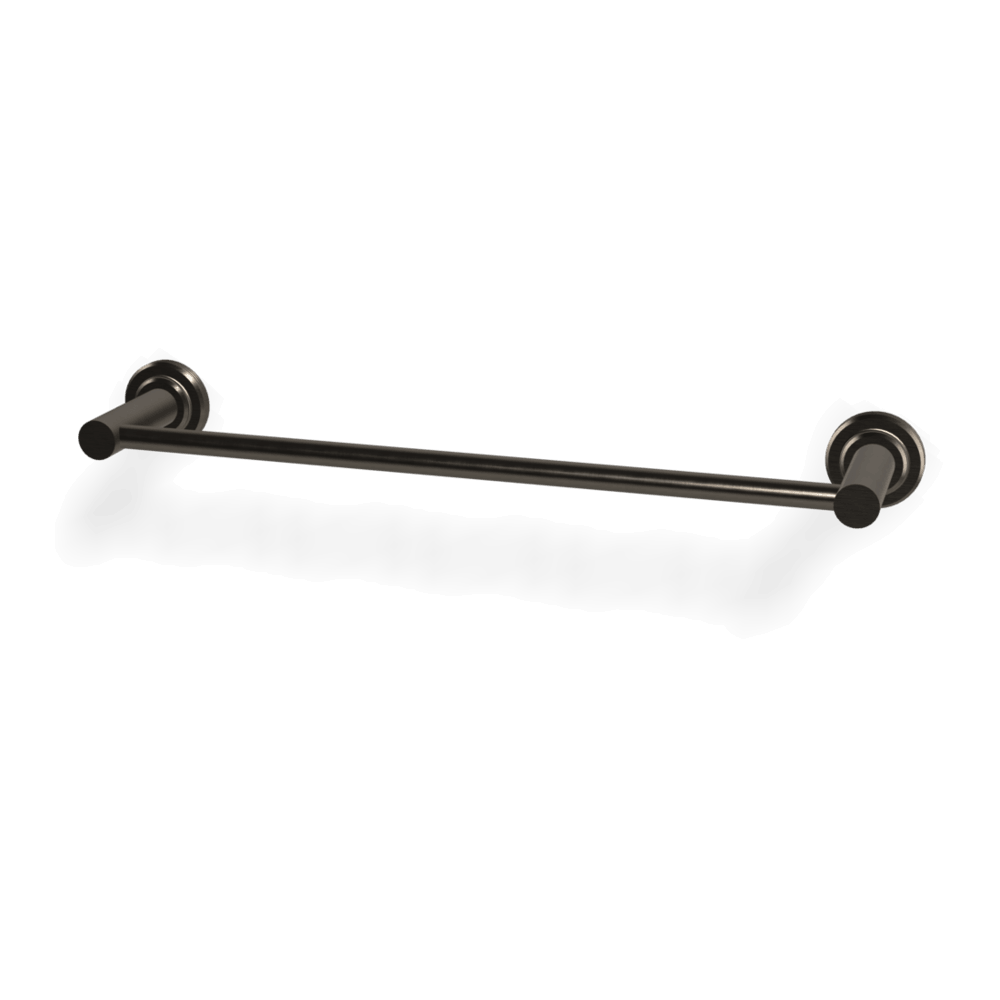 Park Lane 400mm Single Towel Rail in Brushed Black Chrome