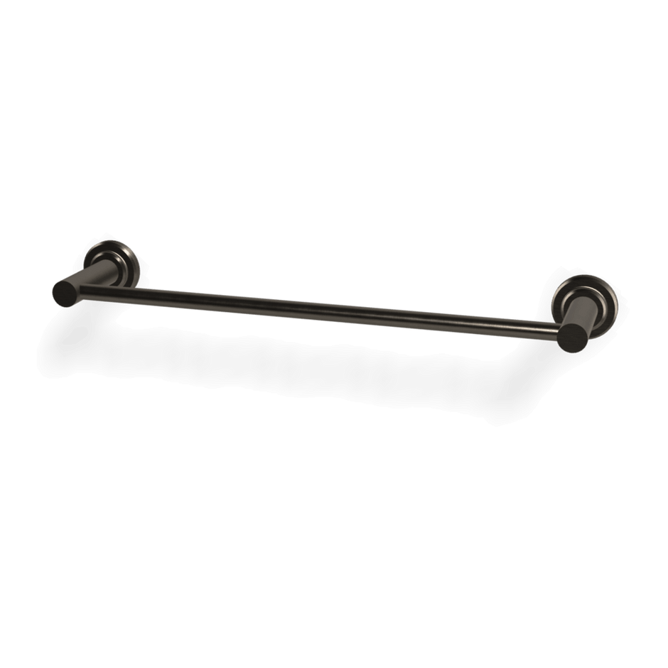 Park Lane 400mm Single Towel Rail in Brushed Black Chrome