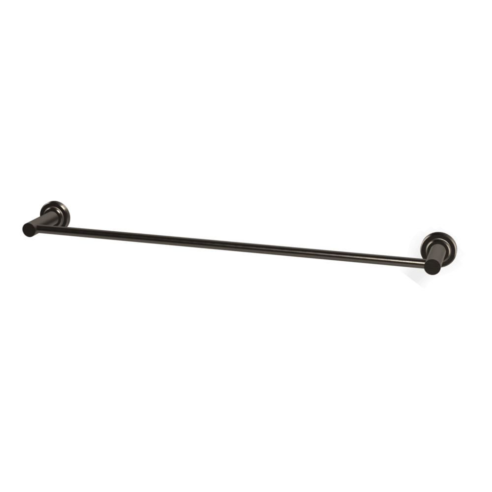Park Lane 600mm Single Towel Rail in Brushed Black Chrome