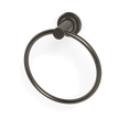 Park Lane Towel Ring in Brushed Black Chrome