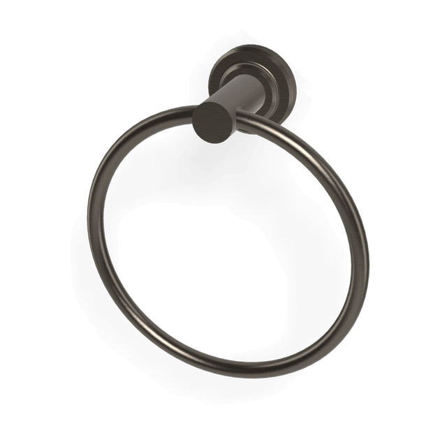 Park Lane Towel Ring in Brushed Black Chrome