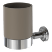 Park Lane Toothbrush Holder with Taupe Inset in Brushed Moka Bronze
