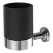Park Lane Toothbrush Holder with Black Inset in Brushed Moka Bronze