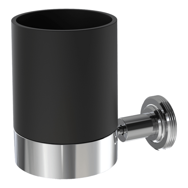Park Lane Toothbrush Holder with Black Inset in Brushed Moka Bronze