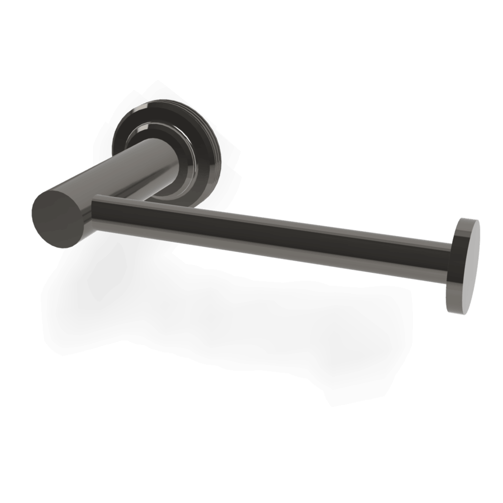 Park Lane Toilet Roll Holder in Black Chrome
