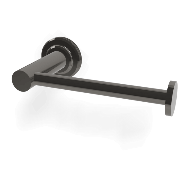 Park Lane Toilet Roll Holder in Black Chrome