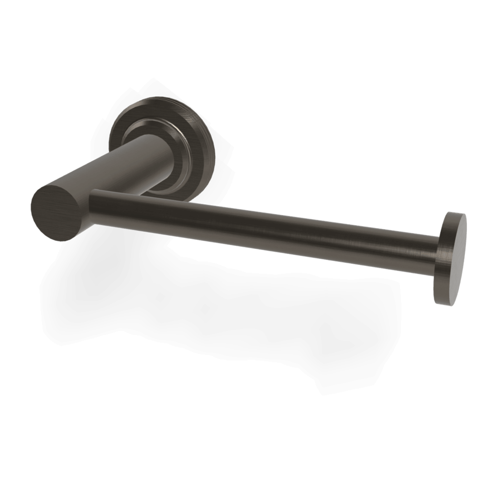 Park Lane Toilet Roll Holder in Brushed Black Chrome
