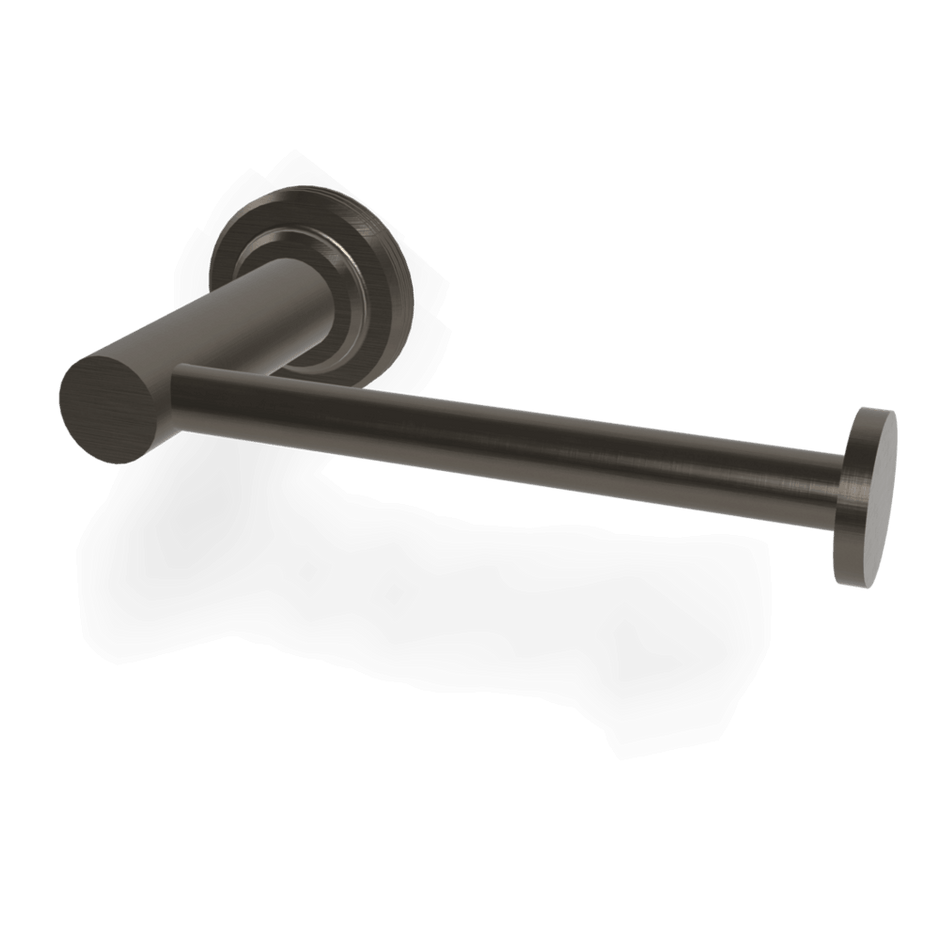 Park Lane Toilet Roll Holder in Brushed Black Chrome