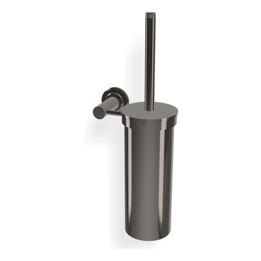Park Lane Wall Mounted Brush Holder in Black Chrome