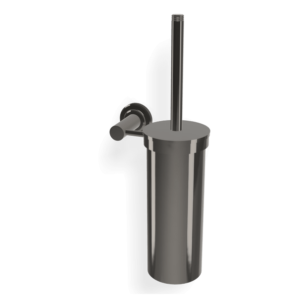 Park Lane Wall Mounted Brush Holder in Black Chrome