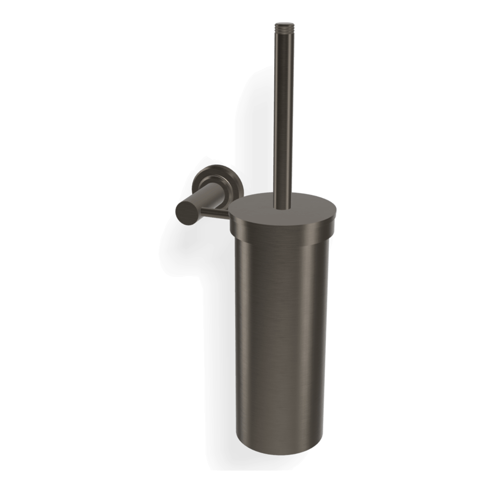 Park Lane Wall Mounted Brush Holder in Brushed Black Chrome