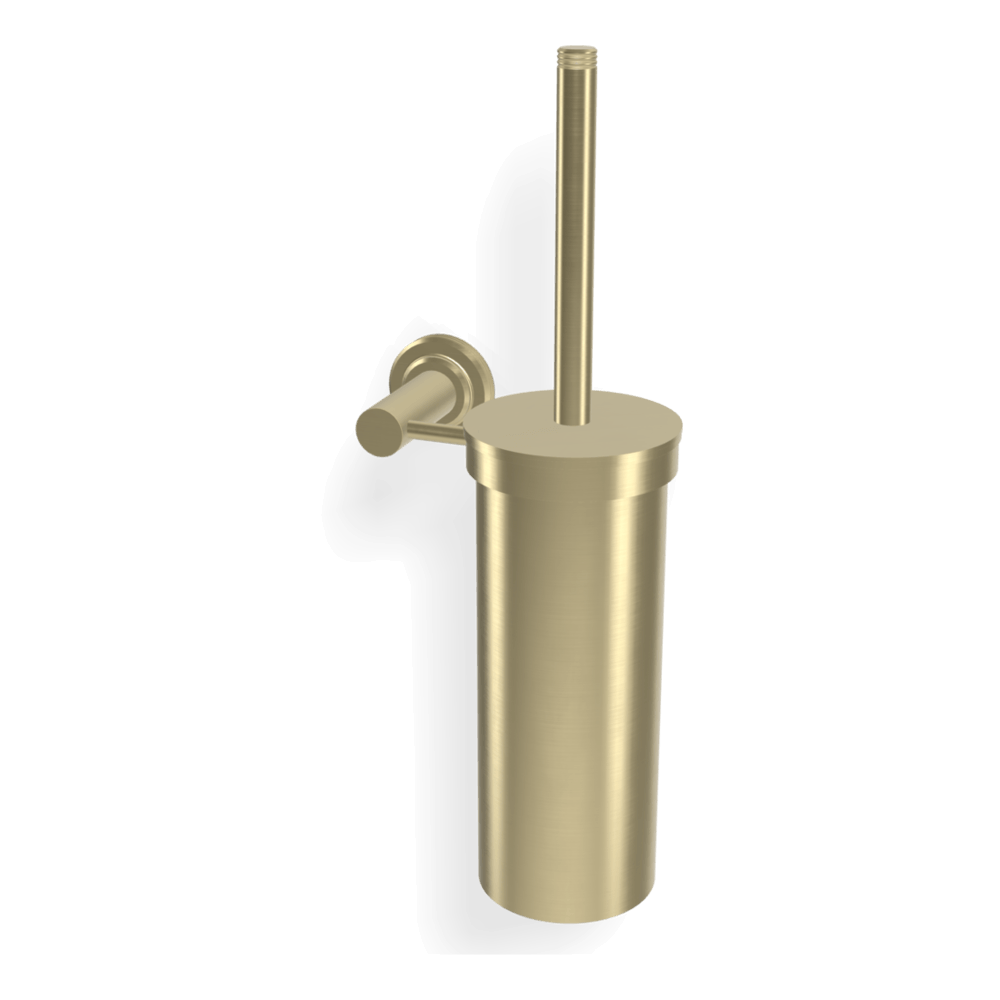 Park Lane Wall Mounted Brush Holder in Brushed Champagne