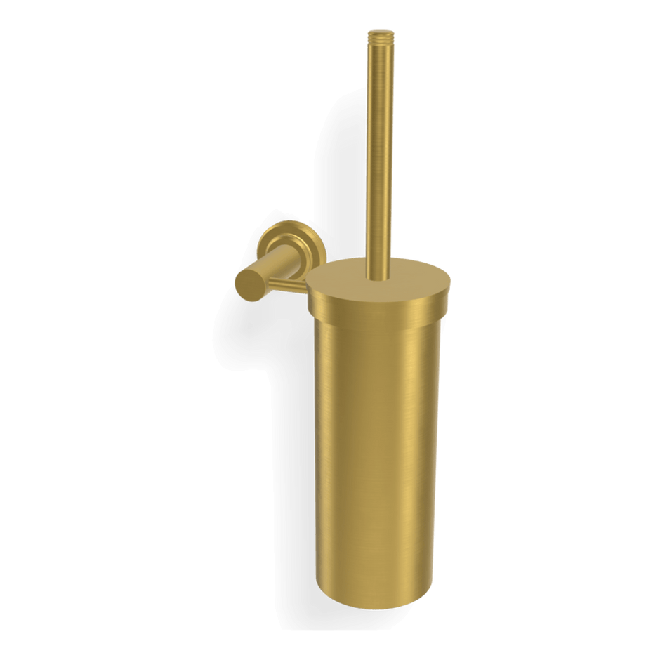 Park Lane Wall Mounted Brush Holder in Brushed Gold