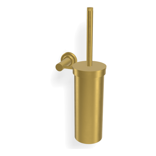 Park Lane Wall Mounted Brush Holder in Brushed Gold