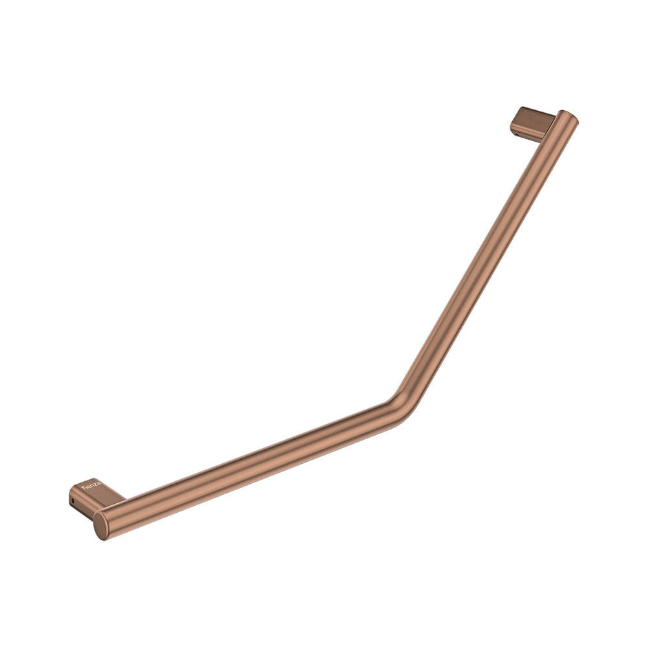 135 Degree Care Slimline Ambulant Care Reversible Left/Right Hand Grab Rail in Brushed Copper